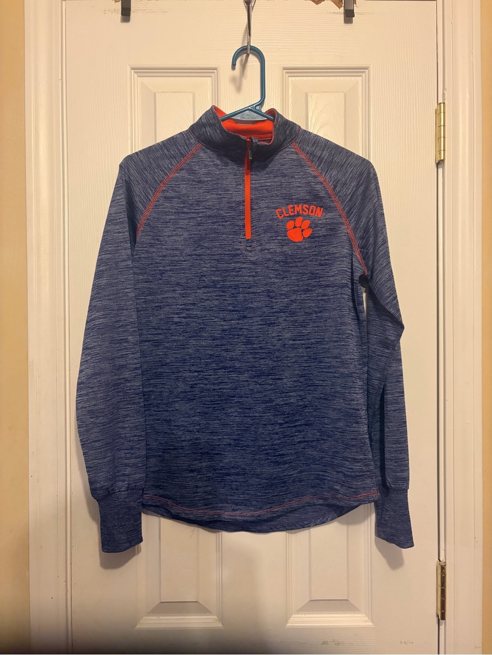 Colosseum Clemson Tigers Women's👩🏻Bikram Raglan 1/4 Zip Pullover Sz M